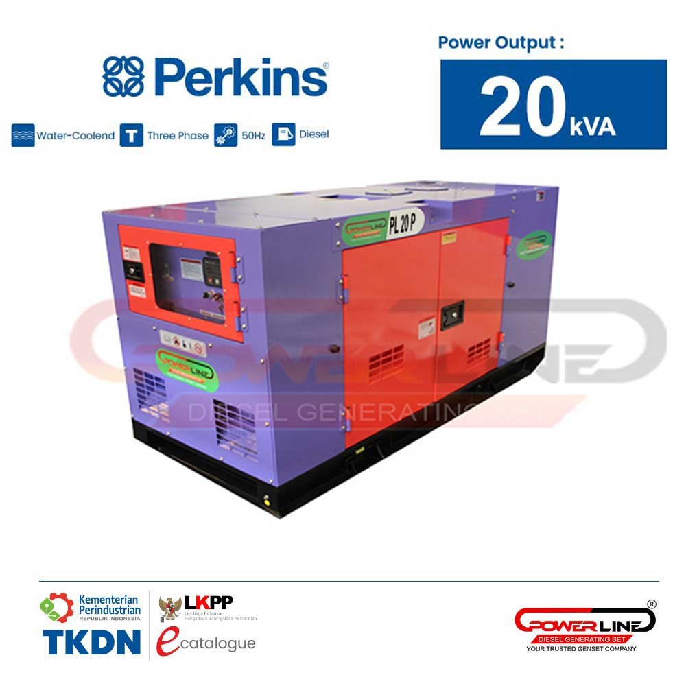 genset perkins 20kva 16000 watt silent